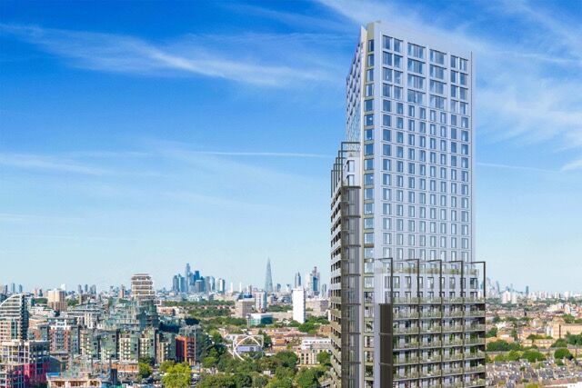 Luxury Wandsworth Tower in London with city views.