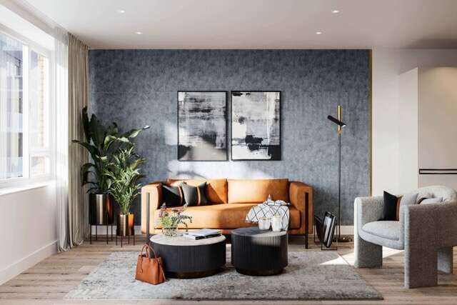 Modern living room with stylish furniture and decor in Plumstead, London.
