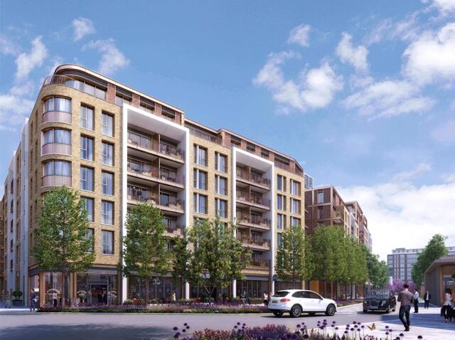 Modern 2-bedroom apartment with spacious balconies in Fulham, London.