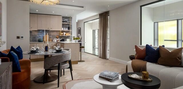 Stylish living room in a luxury Camden home with contemporary decor and spacious layout.