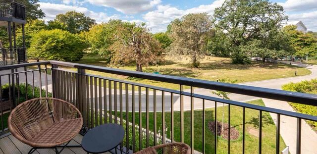 Beautiful view from a balcony in Enfield with lush greenery and scenic landscape.