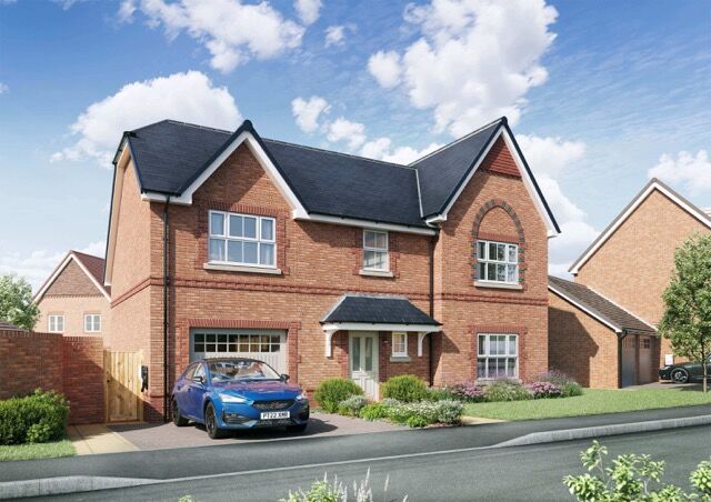 Modern family home with brick exterior and spacious driveway in Maidenhead.