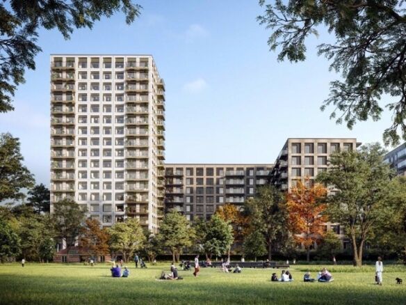 Riverside living with exclusive amenities in East London, featuring contemporary apartments surround.