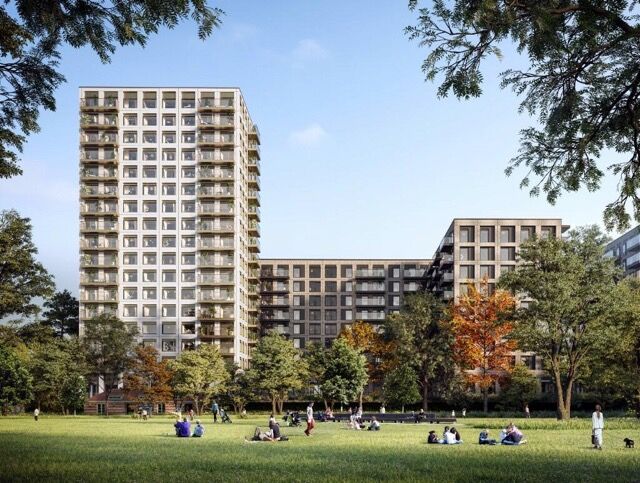 Riverside living with modern apartments and exclusive amenities in East London, surrounded by green.