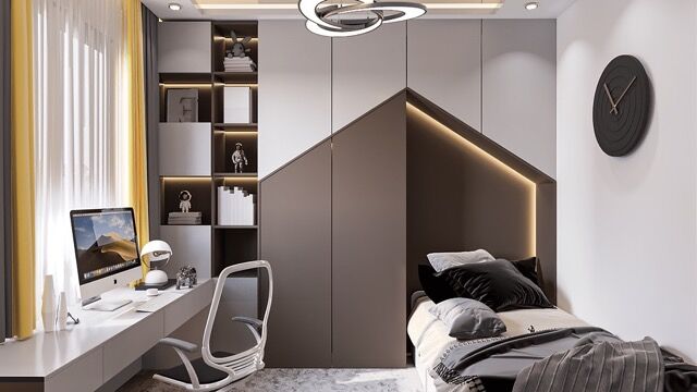 Elegant bedroom with contemporary design and cozy ambiance in Mersin Arpacbahsis.