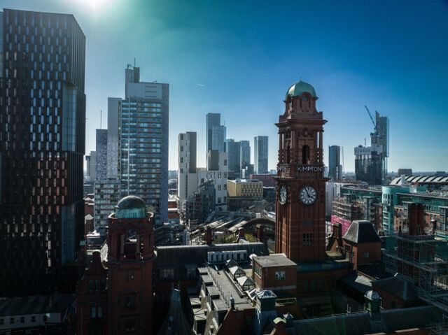 Sophisticated 13th-floor apartment in Manchester with stunning south-west city views.