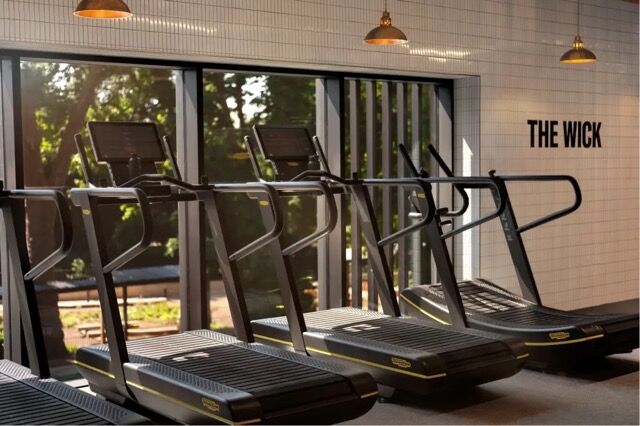 Gym equipment for cardio workouts in West London fitness center.