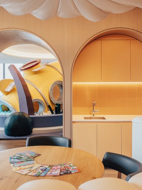Luxury Kitchen with Playful Design in One Nine Elms, London.
