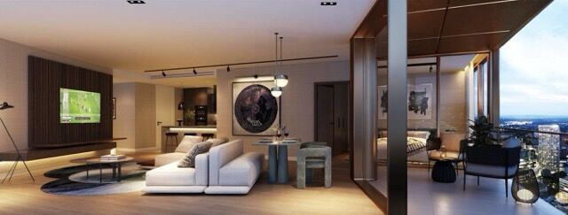 Elegant luxury residences in Manchester with modern interiors and city views.