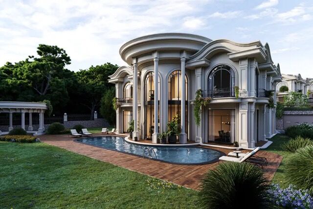 Elegant modern villa featuring a private pool and lush garden in tranquil Kocaeli setting. Perfect f.