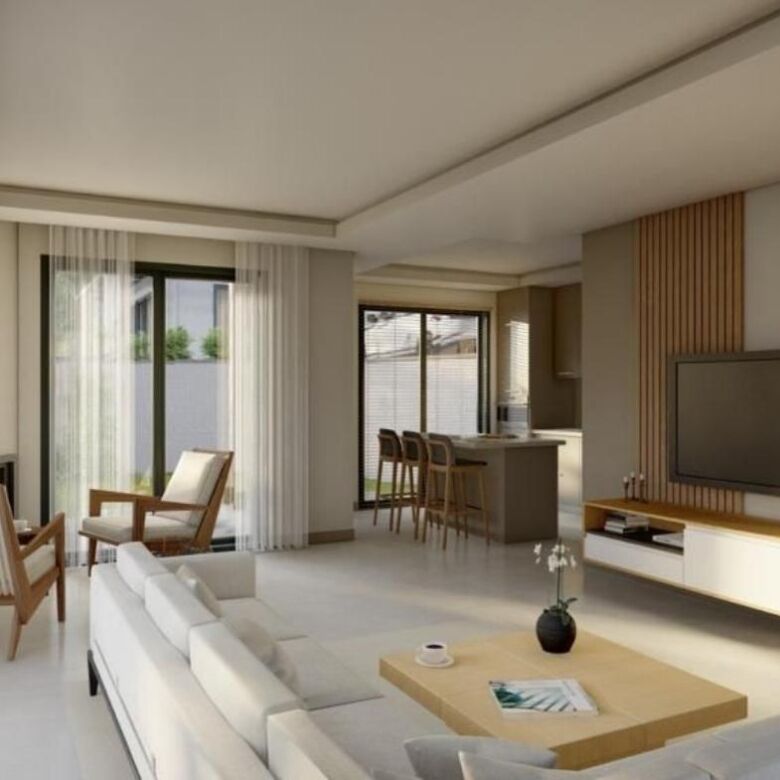 Luxurious detached villas in Bodrum Gundogan surrounded by lush nature.
