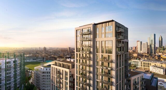 Contemporary riverside apartments offering stunning city skyline views and luxurious living spaces.