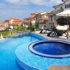 Luxury ground floor apartment with private pool in Vineyards SPA Resort, 87 sq.m. modern living spac.