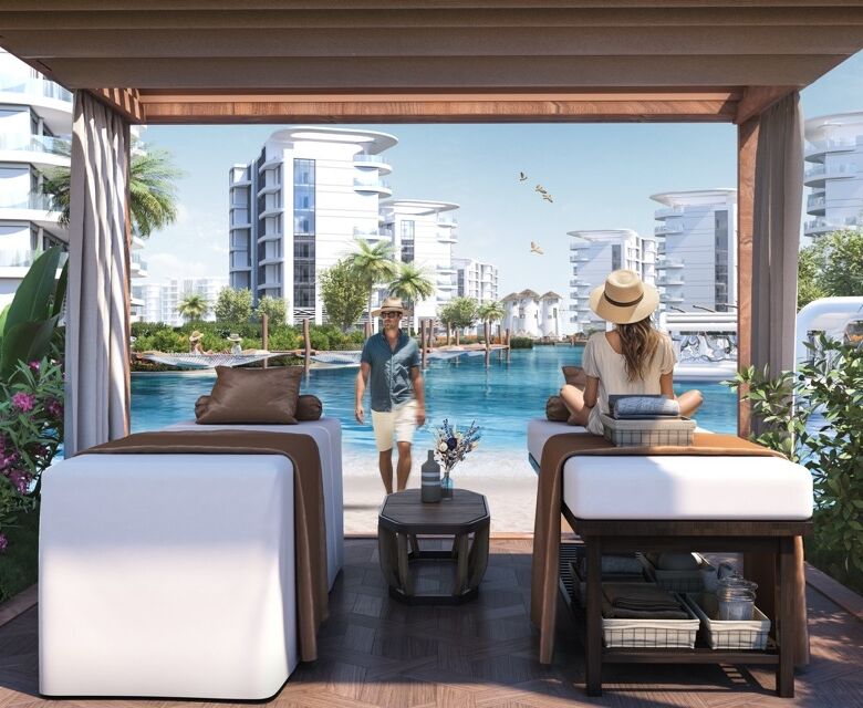 Luxury lagoon-facing apartments with modern design in Dubai. Perfect waterfront living with stunning.