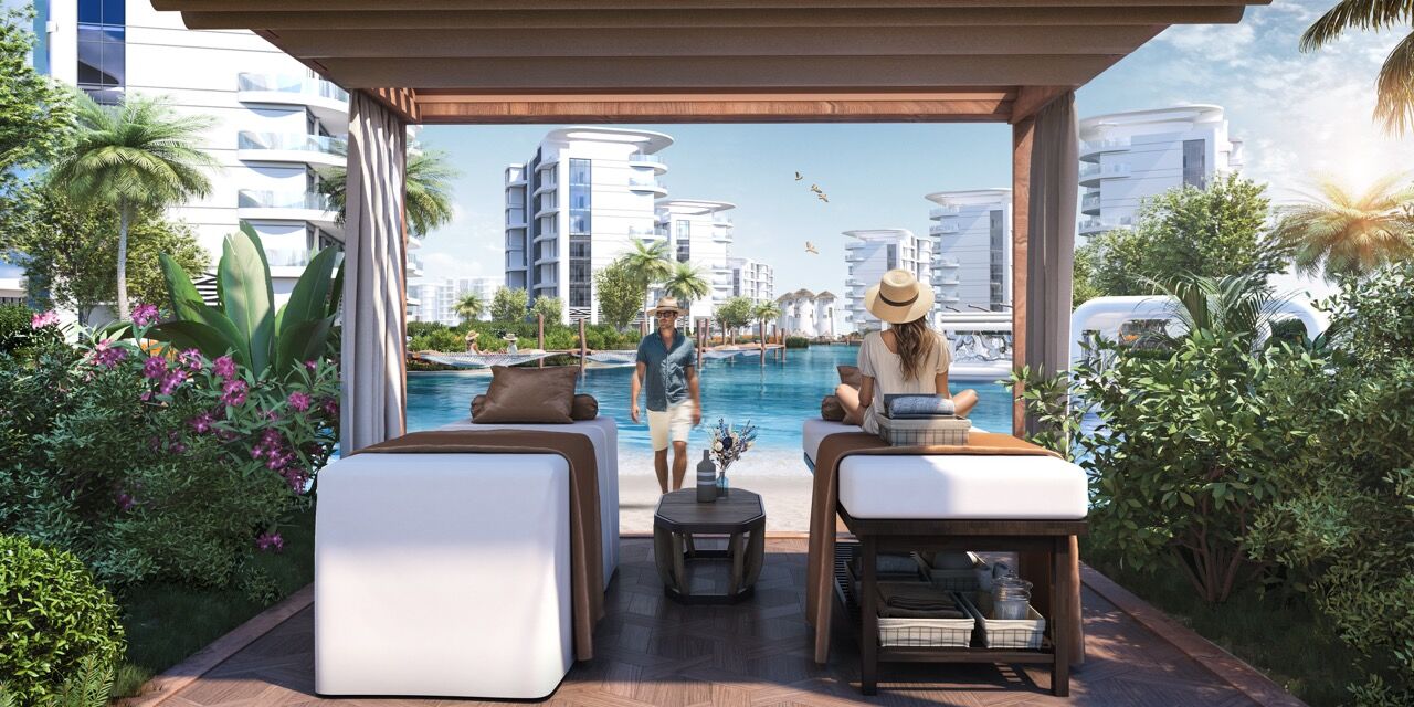 Modern lagoon-facing apartments in Dubai with stunning waterfront views and Mediterranean-inspired d.