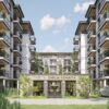 Modern Emilia Romana Este apartments with balconies and lush greenery in Sunny Beach.