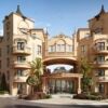 Luxury apartments in Aphrodite Gold, Sunny Beach with elegant architecture and lush landscaping.