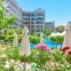 Elegant 2-bedroom maisonette in Harmony Suites, Monte Carlo, Sunny Beach, with lush gardens and pool.