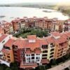 Sea front studio apartment with spacious terrace in Marina Cape, Aheloy, offering stunning waterfron.