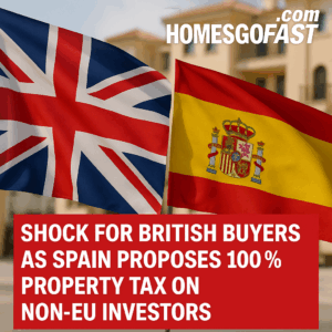 Shock for British Buyers as Spain Proposes 100% Property Tax on Non-EU Investors