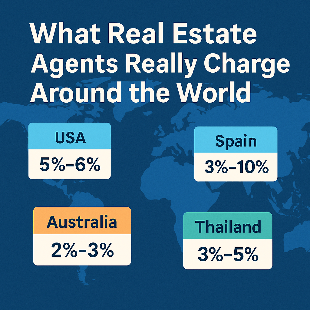 real estate agent fees around the world