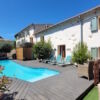 Elegant renovated stone building with a heated pool and landscaped courtyard. Perfect for a peaceful.