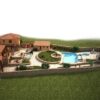 Unfinished stone houses for sale in Likotinara, Crete, with spacious outdoor areas and swimming pool.