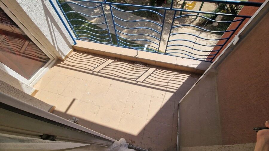 Balcony view from a 1-bedroom apartment in Sunny Day 3, Sunny Beach, just 10 minutes from the sea.