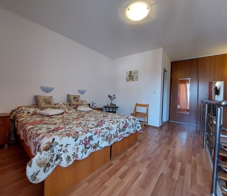 Bright interior of a 76 sq.m. maisonette in Amber Beach, located in the center of Sunny Beach resort.