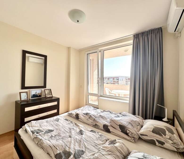 Comfortable 1-bedroom apartment with modern furnishings in Sunny Beach, close to the beach and local.