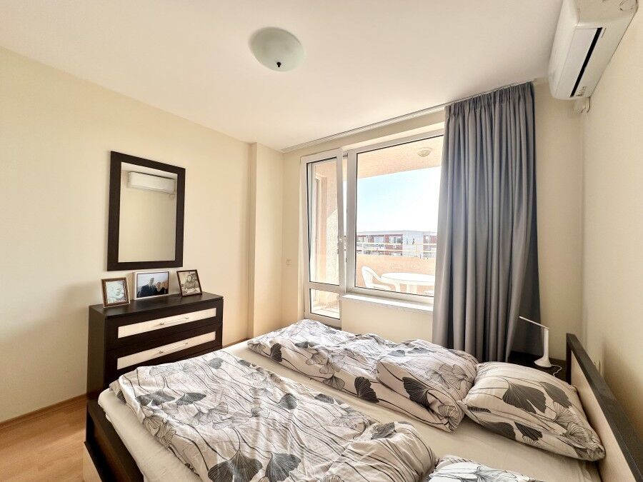 Comfortable 1-bedroom apartment with modern furnishings in Sunny Beach, close to the beach and local.