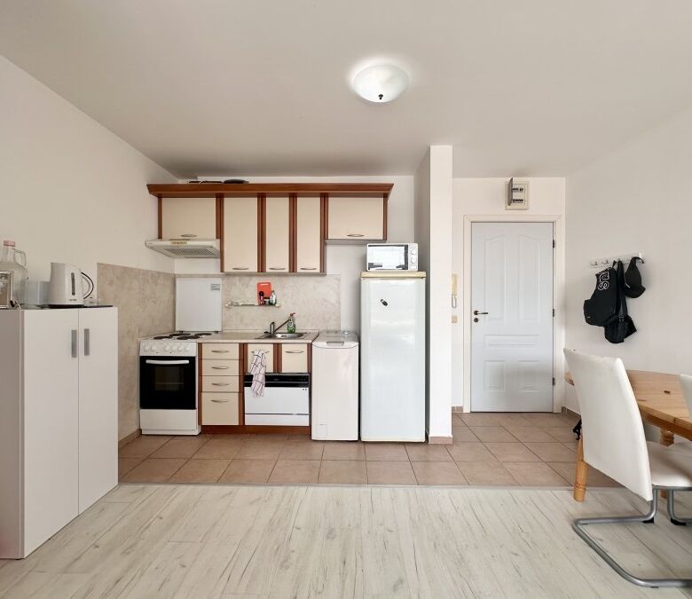 Interior view of a 1-bedroom apartment in Nessebar Fort Club, Sunny Beach, Bulgaria.