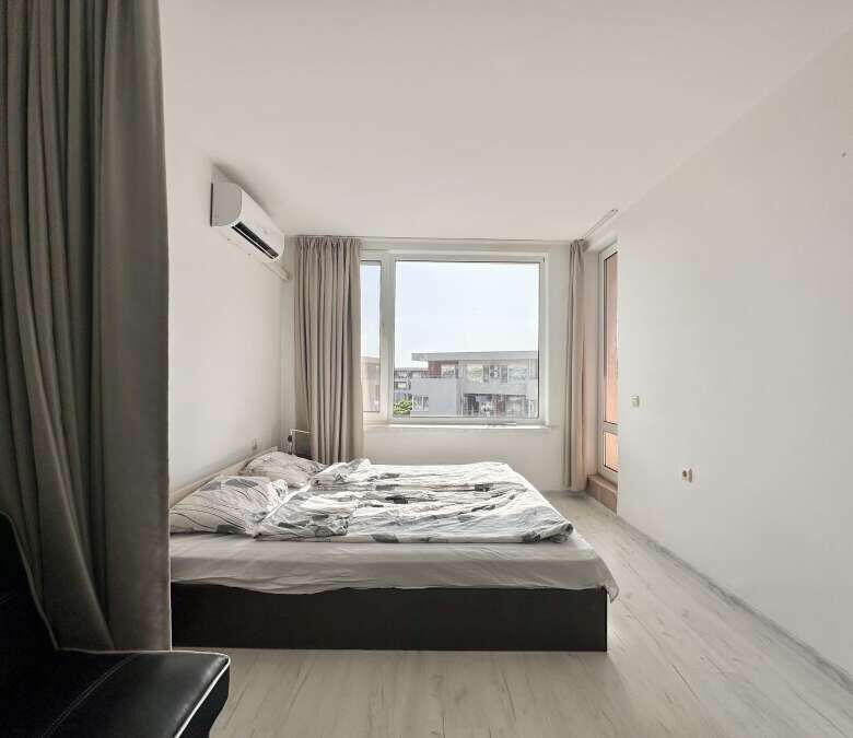 Bright 1-bedroom apartment with sea views in Nessebar Fort Club, Sunny Beach. Modern furnishings and.