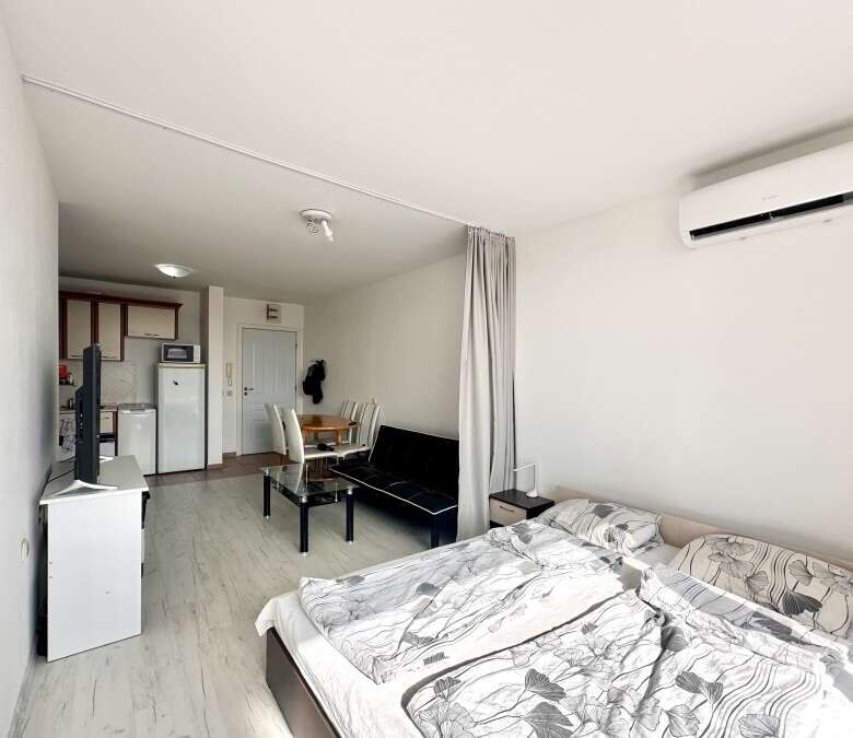 Modern 1-bedroom apartment with 56 sq.m. space at Nessebar Fort Club, Sunny Beach, Bulgaria.