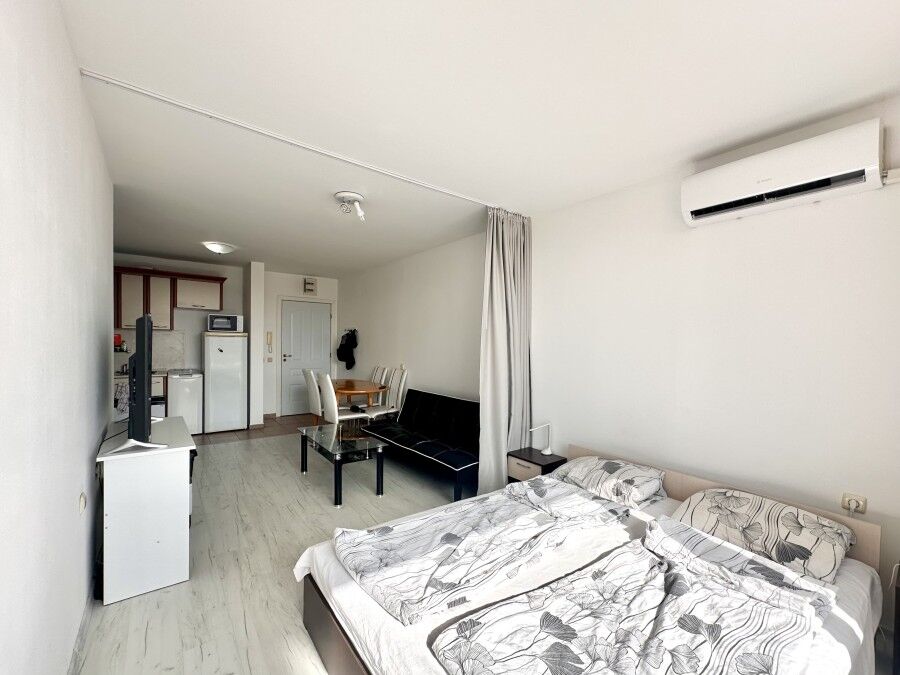 Modern 1-bedroom apartment with 56 sq.m. space at Nessebar Fort Club, Sunny Beach, Bulgaria.