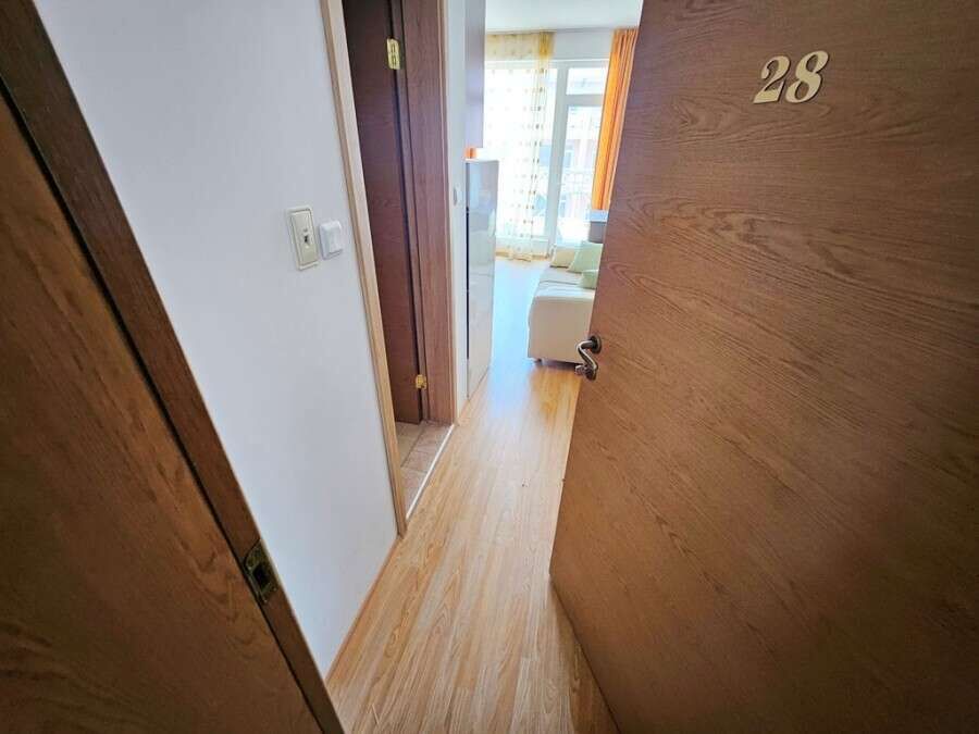Bright view from the top floor studio with pool views in Sunny Day 6, Sunny Beach.