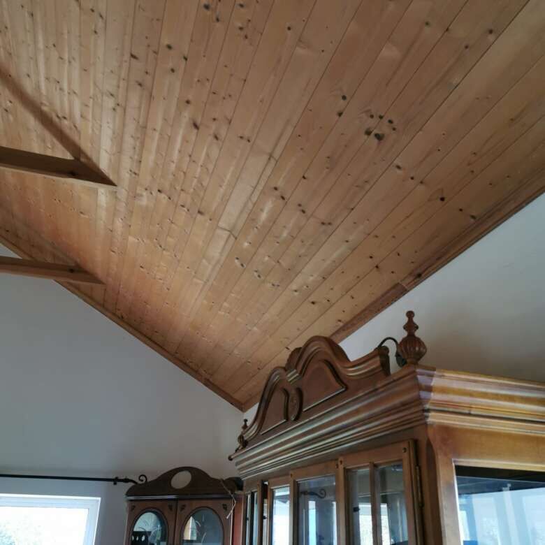 Beautiful wooden ceiling in a charming Sligo home.
