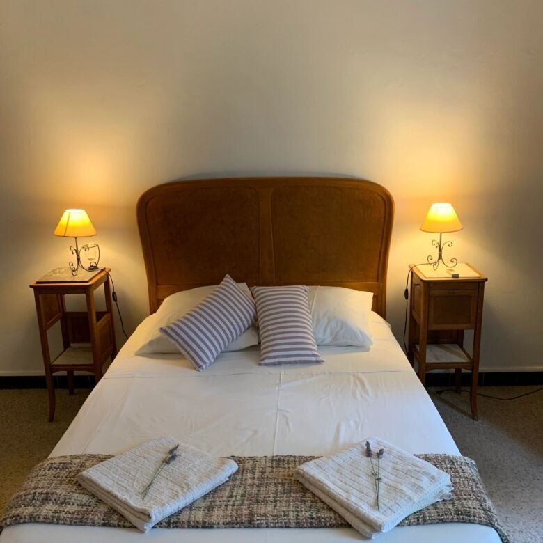 Elegant bedroom in La Paloma villa, Arles-sur-Tech.
