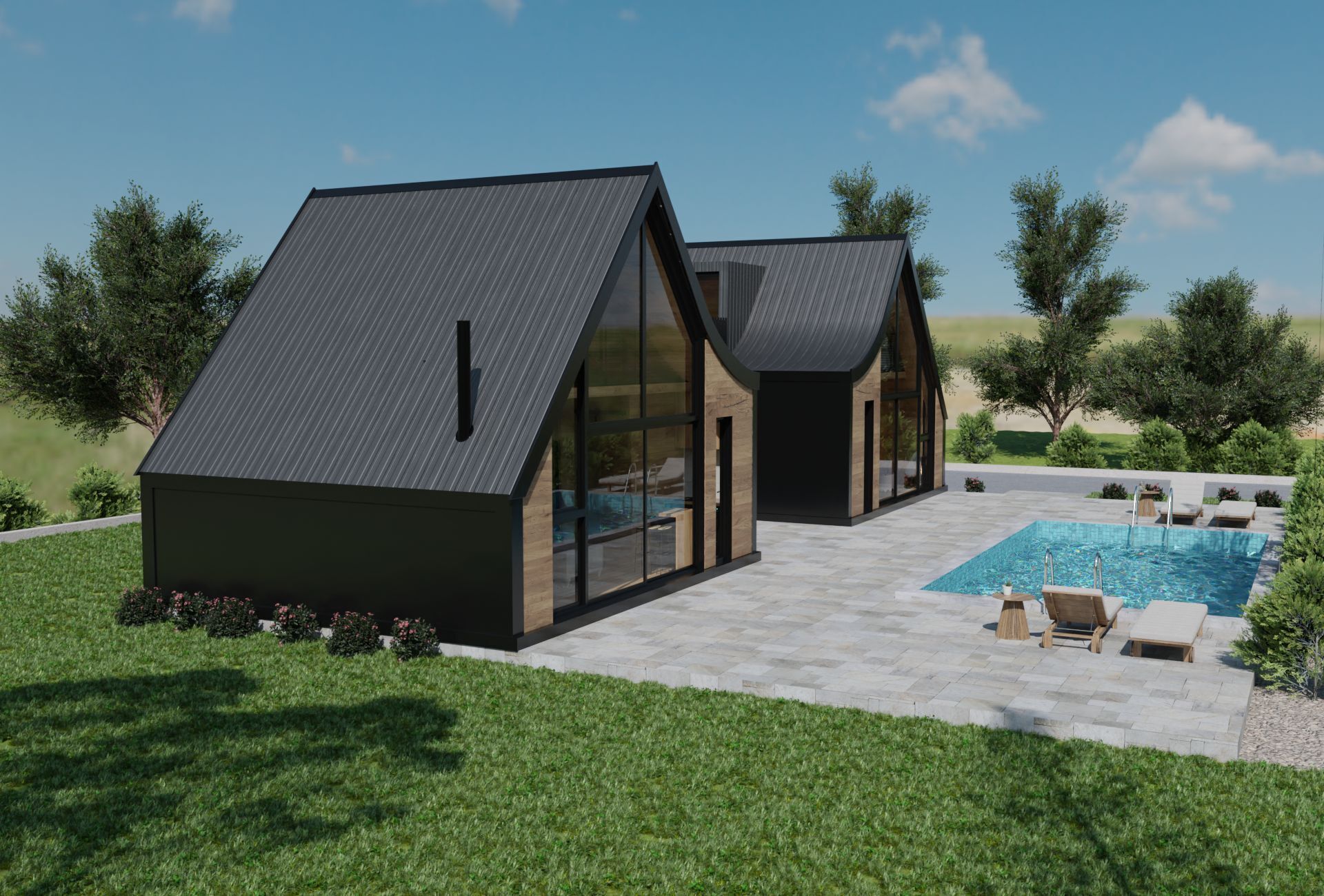 Elegant modern villas with private pools in Ogulin, Croatia. Perfect for luxury living and scenic la.