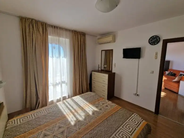 Sea view 1-bedroom apartment with large terrace in Royal Palm, St. Vlas, offering stunning coastal v.