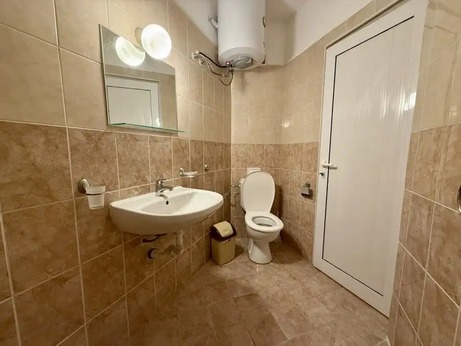 Bright bathroom with modern fixtures in Ravda, Bulgaria.