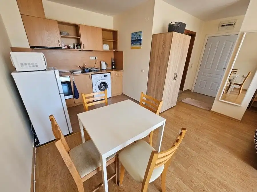 Compact studio with kitchen and dining area in Imperial Fort Club, Sveti Vlas, just 200m from the be.