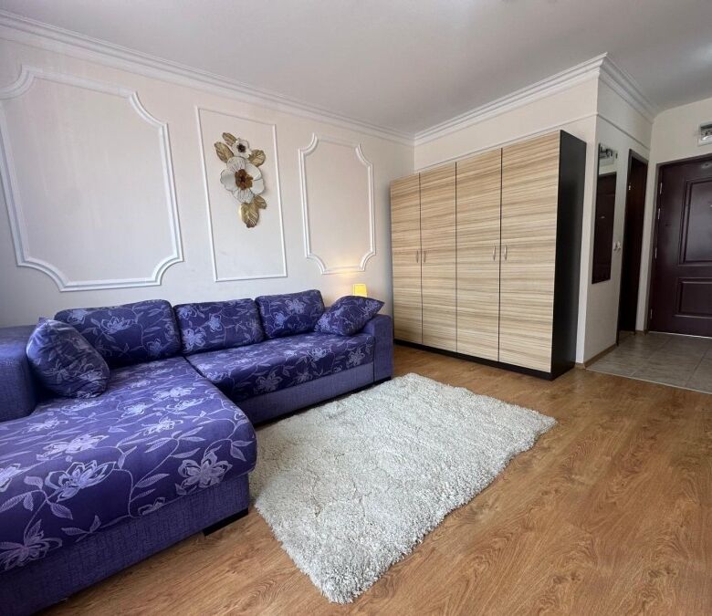 Furnished studio apartment with 35 sq.m. space in Apollon complex, Ravda, featuring a comfortable li.