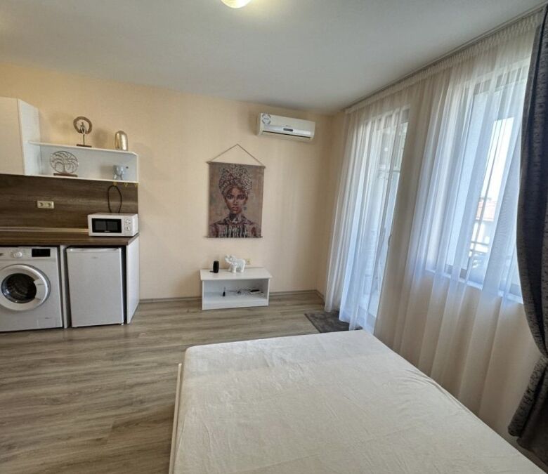 Modern studio apartment of 31 sq.m. in Apollon complex, Ravda, Bulgaria.
