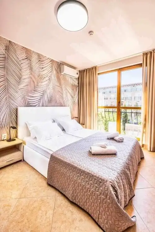Bright, furnished 2-bedroom apartment with balcony in Cascadas Family Resort, Sunny Beach.
