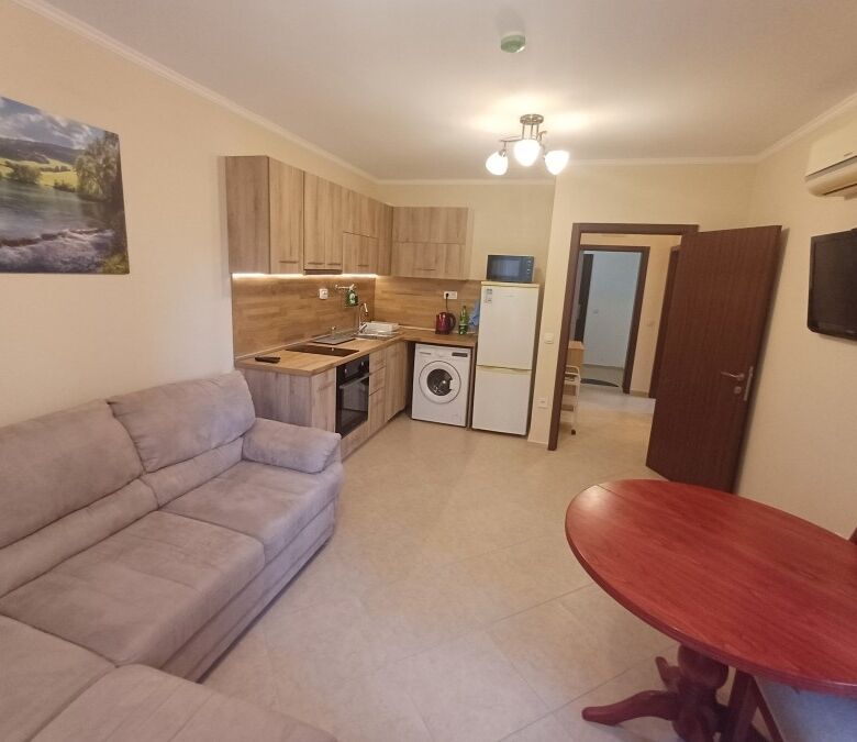Pool view 2-bedroom apartment in Cascadas Family Resort, Sunny Beach, Bulgaria.