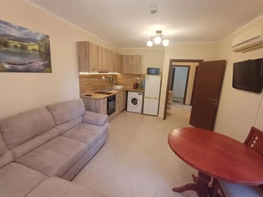 Pool view 2-bedroom apartment in Cascadas Family Resort, Sunny Beach, Bulgaria.