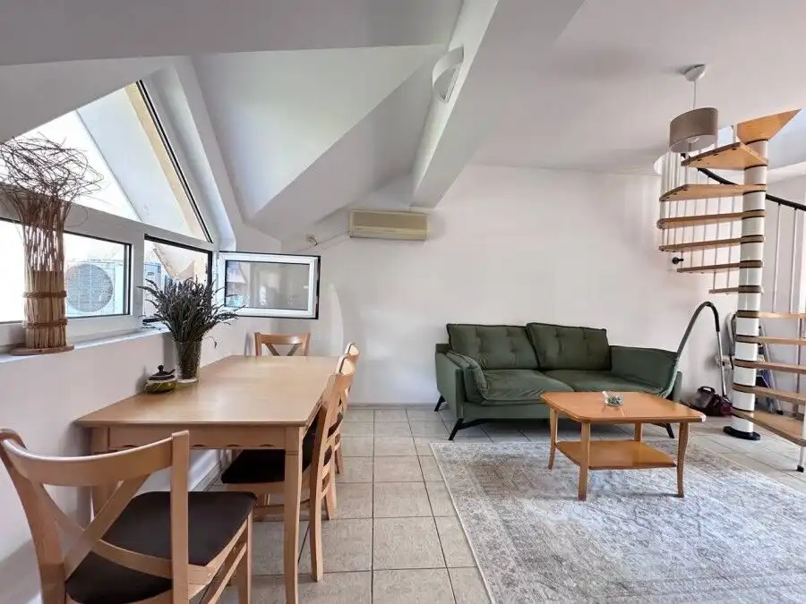 Bright living space with modern furnishings and large windows in Robinson Gardens, Sunny Beach.
