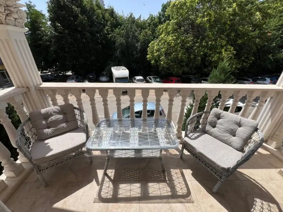Sea view studio apartment with balcony in top complex Valencia Gardens, Nessebar, offering stunning.