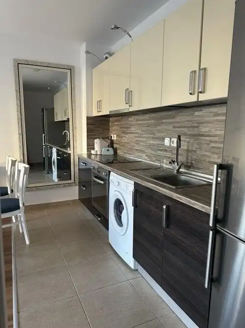 Modern kitchen with appliances in Villa Aria, Sunny Beach center.